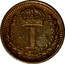 UK Penny George VI 1952 Prooflike KM# 870 *YE 1 AR* coin reverse