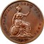 UK Penny Victoria 1839 Proof KM# 739a BRITANNIAR: REG: FID: DEF: coin reverse