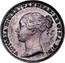 UK Penny Victoria 1887 Prooflike KM# 727 VICTORIA D:G: BRITANNIAR: REGINA F:D: coin obverse