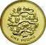UK Pound 25th Anniversary of Decimal £1s 2002 British Royal Mint Proof KM# 1030b ONE POUND coin reverse