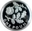 UK Pound Rose and Oak 2013 Proof KM# 1237a ONE POUND coin reverse