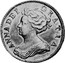 UK Shilling Anne (2nd bust) Plumes in angles 1705 KM# 517.3 ANNA ∙ DEI ∙ - GRATIA ∙ coin obverse