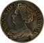 UK Shilling Anne Fourth bust no Roses and plumes 1711 KM# 533.2 ANNA∙DEI∙ GRATIA∙ coin obverse