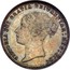 UK Six Pence Victoria 1877 KM# 751.2 VICTORIA DEI GRATIA BRITANNIAR : REG : F : D : coin obverse