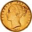UK Sovereign Victoria 1871 KM# 736.2 VICTORIA DEI GRATIA coin obverse