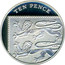 UK Ten Pence Elizabeth II 2011 Proof KM# 1110a TEN PENCE coin reverse