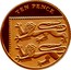 UK Ten Pence Royal Shield 2008 Proof KM# 1110b TEN PENCE coin reverse