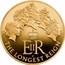 UK Ten Pounds The Longest Reigning British Monarch 2015 British Royal Mint Proof KM# 1303 E II R ST THE LONGEST REIGN coin reverse