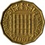 UK Three Pence Elizabeth II (1st portrait) 1967 KM# 900 W G THREE *YEAR* PENCE coin reverse