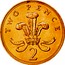 UK Two Pence Elizabeth II 1982 Proof KM# 928 TWO PENCE ICH DIEN 2 coin reverse
