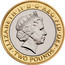 UK Two Pounds The 350th Anniversary of the Guinea 2013 Proof KM# 1241a ∙ELIZABETH∙II∙D∙G∙REG∙FID∙DEF∙ TWO POUNDS IRB coin obverse