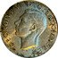 UK Two Shillings Florin 1945 KM# 855 GEORGIVS VI D:G:BR:OMN:REX HP coin obverse