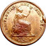 UK 1/2 Farthing George IV 1830 Large date KM# 704.2 BRITANNIAR: REX FID: DEF: coin reverse