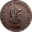 UK 1/2 Penny Cambridgeshire - Industry has its sure reward 1795  1795 CURRENT IN THE COUNTIES OF coin obverse