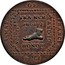 UK 1/2 Penny (Map of France) MAP OF FRANCE FRA-NCE RE/LI/GI/ON HONOR GLORY THRONE coin obverse