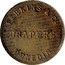 New Zealand 1/2 Penny Perkins & Co. Dunedin (1860-1866) KM# Tn57 PERKINS & CO. DRAPERS DUNEDIN coin obverse