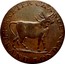 UK 1/2 Penny Two-headed cow ND (1795-1800)  EXETER CHANGE STRAND LONDON * coin obverse
