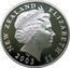 New Zealand $1 Eye of Sauron Colorized 2003 (l) Proof KM# 255 NEW ZEALAND ELIZABETH II 2003 IRB coin obverse