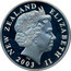 New Zealand $1 Frodo & Co. at Mt. Doom 2003 (l) Proof KM# 260 NEW ZEALAND ELIZABETH II 2003 IRB coin obverse