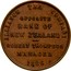 New Zealand 1 Penny 1866 KM# Tn1.1 Trade Tokens ALLIANCE TEA COMPANY OPPOSITE BANK OF NEW ZEALAND - ROBERT THOMPSON MANAGER 1866 coin obverse