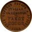 New Zealand 1 Penny 1866 KM# Tn1.1 Trade Tokens TEAS COFFEES FRUITS & SPICES ITALIAN WAREHOUSE FANCY GOODS ∙ 1866 ∙ coin reverse
