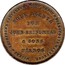 New Zealand 1 Penny Milner & Thompson / Christchurch 1881 KM# Tn52 MILNER & THOMPSON'S CANTERBURY MUSIC DEPÔT & PIANOFORTE WAREHOUSE SOLE AGENTS FOR JOHN BRINSMEAD & SONS PIANOS coin reverse