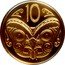 New Zealand 10 Cents Elizabeth II 2012 (u) Proof KM# 117d 10 J B coin reverse