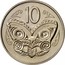 New Zealand 10 Cents Elizabeth II 1970 Proof KM# 41.1 10 J B coin reverse