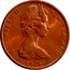 New Zealand 2 Cents Elizabeth II (2nd portrait) 1974 (c) KM# 32.1 ELIZABETH II NEW ZEALAND 1974 coin obverse