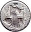 UK 2 Pounds Britannia 2001 British Royal Mint KM# 1019 BRITANNIA 2001 ONE OUNCE FINE SILVER P.NATHAN coin reverse