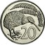 New Zealand 20 Cents Elizabeth II 1988 (l) Proof KM# 62 20 coin reverse