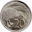 New Zealand 20 Cents (Elizabeth II) KM# 36.2 20 JB coin reverse
