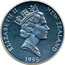 New Zealand 20 Dollars Salute to Bravery 1995 Proof KM# 100 ELIZABETH II NEW ZEALAND 1995 RDM coin obverse