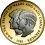 UK 25 Pence Wedding of Prince Charles & Lady Diana 1981 H.R.H. THE PRINCE OF WALES AND LADY DIANA SPENCER 1981 PN coin reverse