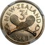New Zealand 3d George VI 1947 Proof KM# 7a NEW∙ZEALAND 3D ∙1947∙ K∙G coin reverse
