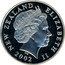 New Zealand $5 America's cup 2002 (l) Includes 500 in stamp cover KM# 272a NEW ZEALAND ELIZABETH II 2002 IRB coin obverse