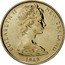 New Zealand 5 Cents Elizabeth II 1968 Prooflike KM# 34.1 ELIZABETH II NEW ZEALAND *YEAR* coin obverse