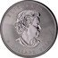 Canada 5 Dollars Golden Maple Leaf 2015 CANADA 9999 9999 FINE SILVER 1 OZ ARGENT PUR coin reverse