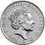 UK 5 Pounds Queen's Beast (Lion) 2016 5 POUNDS ELIZABETH II D G REG F D J.C coin obverse