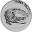 Australia 50 Cents Australian Saltwater Crocodile 2017 AUSTRALIAN SALTWATER CROCODILE 2017 1/2 OZ 9999 SILVER P NM coin reverse
