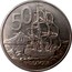 New Zealand 50 Cents Endeavour - Elizabeth II (3rd portrait) 1988 (l) KM# 63 50 ENDEAVOUR coin reverse