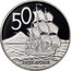 New Zealand 50 H.M.S. Endeavour 2011 (u) Proof KM# 119c 50 ENDEAVOUR coin reverse