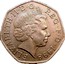 UK 50 Pence 25th Anniversary of the European Union 1998 Proof KM# 992 ELIZABETH∙II∙D∙G REG∙F∙D∙1998 IRB coin obverse
