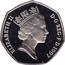 UK 50 Pence Elizabeth II (3rd portrait) small type 1997 Proof KM# 940.2a ELIZABETH II D∙G∙REG∙F∙D∙1997 RDM coin obverse