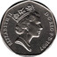 UK 50 Pence Elizabeth II (3rd portrait) small type 1997 KM# 940.2 ELIZABETH II D∙G∙REG∙F∙D∙1997 RDM coin obverse