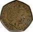 UK 50 Pence Public Libraries 2000 British Royal Mint KM# 1004 ELIZABETH∙II∙D∙G REG∙F∙D∙2000 IRB coin obverse