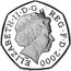 UK 50 Pence Sitting Libertine Britannia 2000 Proof KM# 991a ELIZABETH∙II∙D∙G REG∙F∙D∙2000 IRB coin obverse