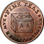 UK Farthing Gateshead - John Harrop 1814  *FINE TEAS* RAW & ROASTED COFFEE coin obverse