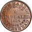 UK Farthing Gateshead - John Harrop 1814  JOHN HARROP GROCER & TEA DEALER 1814 BRIDGE END GATESHEAD coin reverse