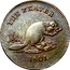 UK Farthing Middlesex - Pidcock / Exeter Change 1801  THE BEAVER 1801 coin reverse